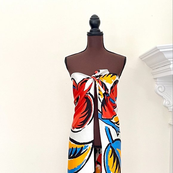 New Authentic Louis Vuitton Scarf Monogram Large Floral Silk Wrap - Picture 16 of 16